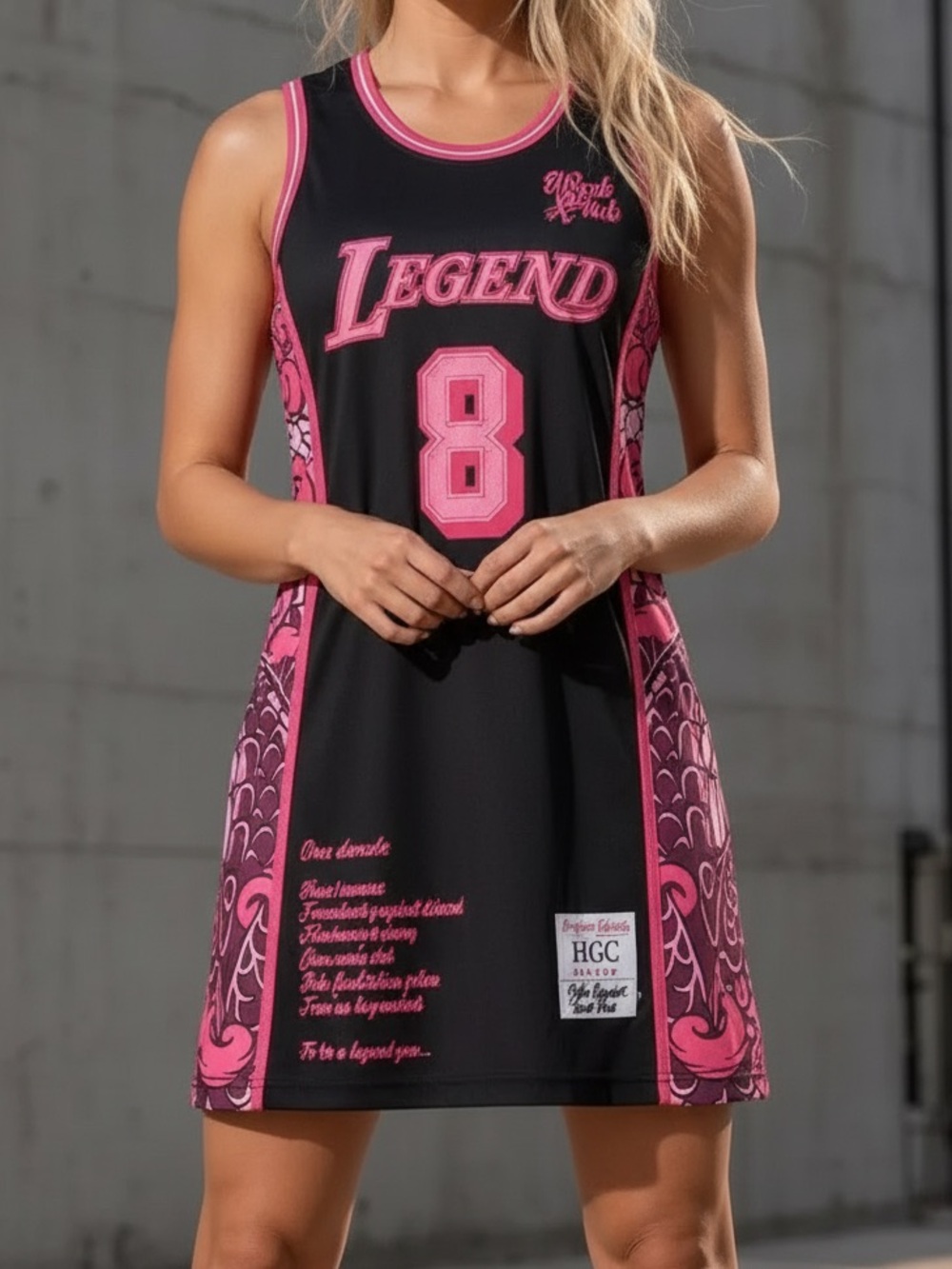 NWT Kobe Bryant 24 'Think Pink' Black & Pink mini jersey dress